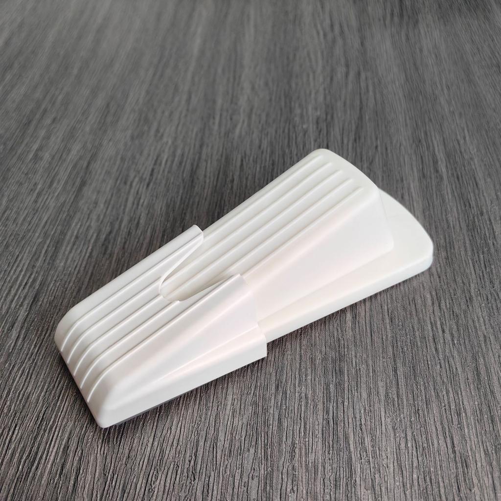 Silicone Safety Door Stopper with Metal Alloy Rubber Door Stop Wedge Works Quite Hold Heavy Doors Firmly by Non-Skid Base Grip