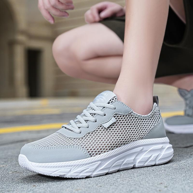 Large Size Men's Shoes Summer Hollow Breathable Sports Shoes Casual Mesh Running Shoes Men's Lightweight Walking Shoes