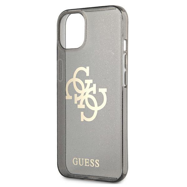 Etui do iPhone 13 mini Guess Glitter 4G Big Logo Czarne