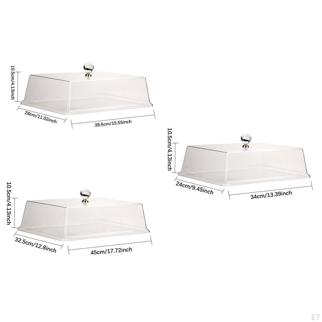 3 шт. Акриловая подставка для торта, крышка, сервировочное блюдо, купольная тарелка, дисплей,