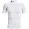 Solid Color High Neck Slim Fit Short Sleeve T-Shirt Men Tops White 1372586-100