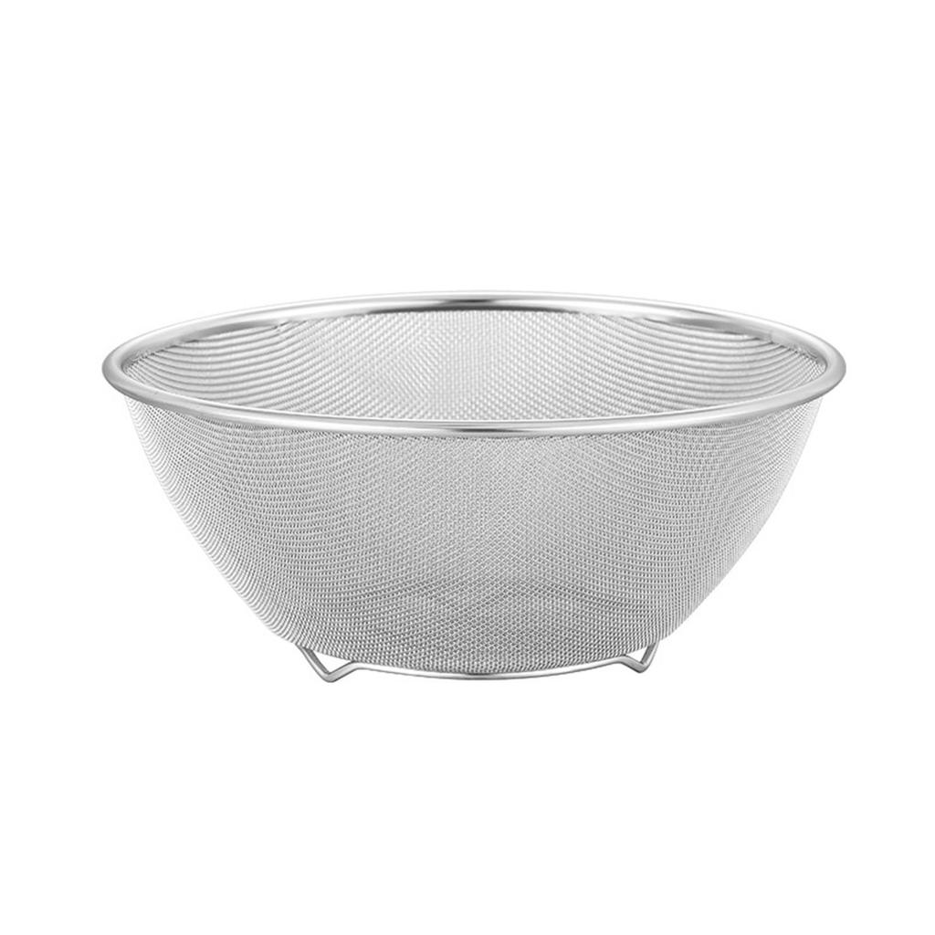 304 Stainless Steel Microporous Colander with Mixing Bowl for Washing Vegetables, Fruit and Rice and for Draining Cooked Pasta