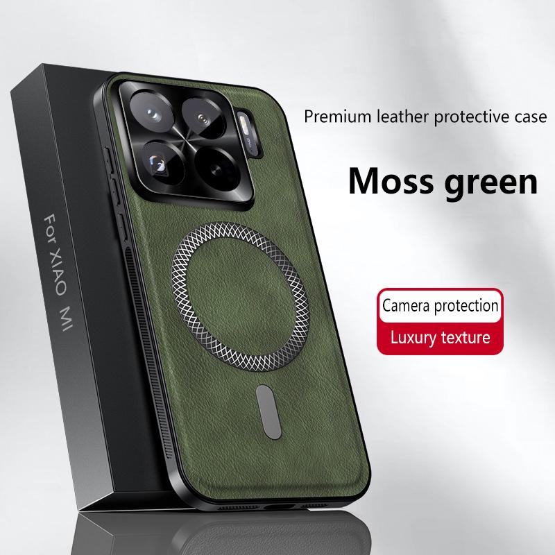 Магнитный чехол для Xiaomi Mi 15T 14T Pro 15T 14T 13T Чехол Кожа Мягкий Противоударный Mag-safe Металлический Защитник Камеры Чехол Fundas