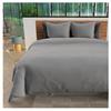 Housse De Couette - Intemporel - 240x260 Cm - 2 Taies - Microfibre - Gris