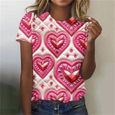 Футболка женская с рисунком Kawaii Love, модная футболка Harajuku с коротким рукавом, уличная футболка для отдыха, женская модная одежда с круглым вырезом