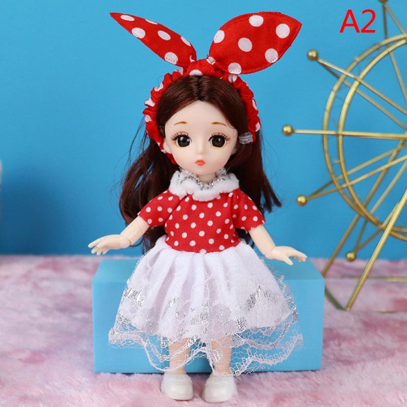 1 шт. Милая кукла-принцесса 17 см с одеждой, 13 шарниров, куклы Ob11 Bjd, игрушка для переодевания для девочек, подарок для DIY