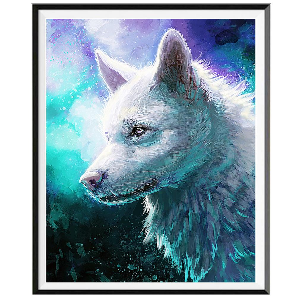 Animal 5D Diamond Painting Full Diamond Wolf Owl Tiger Round Diamond Mosaic Pattern Home Decoration Diy Handmade