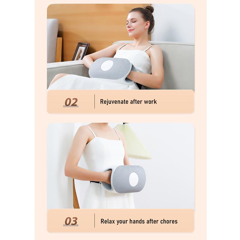 Электрический ручной массажер для живота, вибрационный массажер с горячим компрессом и 3 режимами, улучшает запор и метеоризм