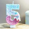 Свечи на День Рождения Единорог Цифры 0-9 Розовые Синие Свеча для Торта Модный Мультяшный Аниме Топпер Вечеринка Милое Украшение