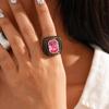 Candy Color Geometric Ring Y2K Classic Big Dome Plain Ring Hand Ornaments Acrylic Resin Ring  Party