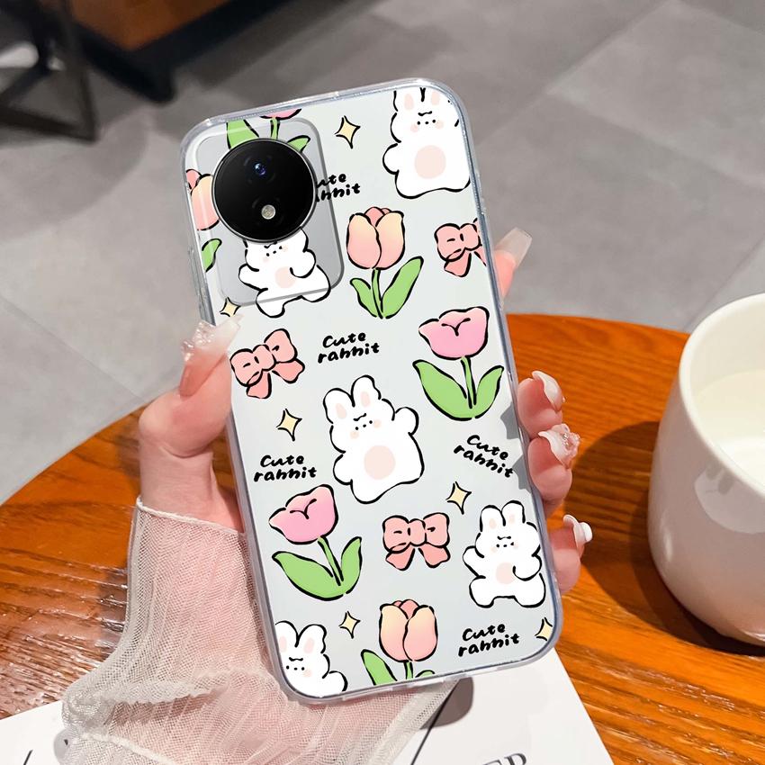 Для Vivo Y02 Y02A Y02S Y10 Y11 Y12 Y12a Y13 Y15 Y15a Y16 Y17 Y19 Прозрачный ТПУ чехол с рисунком океанического кита, противоударная задняя крышка для Vivo, силиконовый чехол для телефона