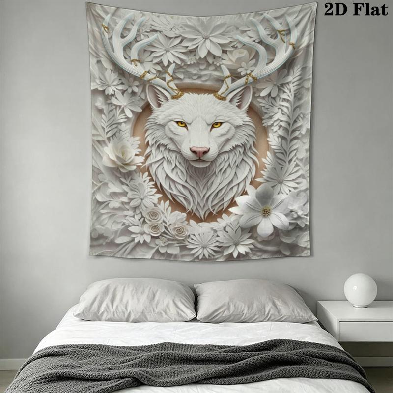 Sculpture Animals Wall Tapestry Aesthetic Wall Hanging Printed Fabric Blanket Decorative Tapestries for Bedroom Living Room Home Decor