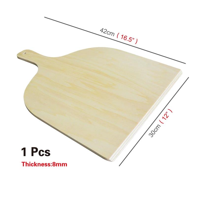 Wooden Pizza Peel Shovel with Wooden Handle Cheese Cutter Peels Lifter Tool Pizza Shovel Cake Shovel Baking Tools Pizza Pan