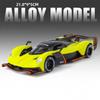 1:Масштаб 24 Модель спортивного автомобиля Valkyrie Revuelto Игрушка Литая из сплава Световая музыка Суперкар Модели транспортных средств с амортизацией Подарки для детей
