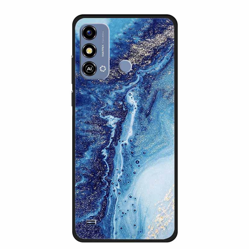 Мягкий силиконовый чехол для ZTE Blade A53 / A53Pro / A53Plus Чехол Мраморный ТПУ Черный Защитный чехол для ZTE Blade A53 Plus Чехол Funda