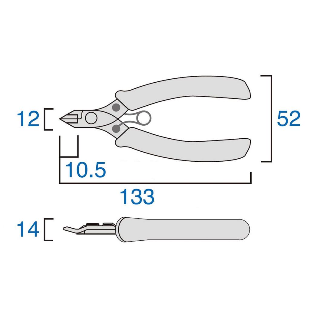 Пластикогубцы Fujiya из нержавеющей стали, 125 мм, HP845-125