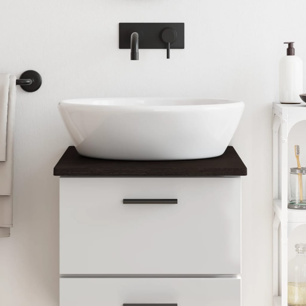 Washbasin Top Dark Brown 40 x 60 x 2 cm Solid Wood Treated