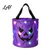 Large Storage Buckets for Candy Halloween Glowing Pumpkin Bag LED Light up Trick or Treat Bucket Decorative Containers Sweets Reusable Waterproof