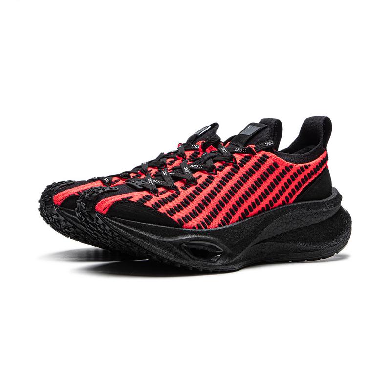 Li Ning Trendy Versatile Non-Slip Wear-Resistant Low-Top Casual Shoes Unisex Casual Shoes Red Black AZGU043-7