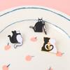 Artistic Cat Design Enamel Pin Durable Brooch For Trendy Unisex Animal Fashion