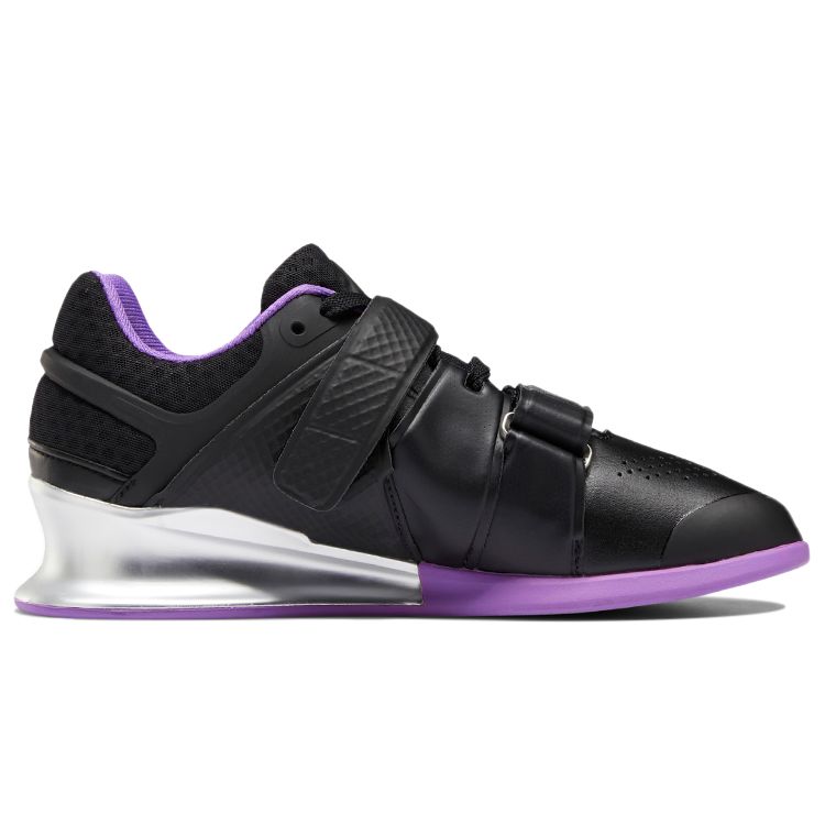 Reebok Legacy Lifter Comfortable Durable Low-Top Weightlifting Shoes Women Shoes Black Purple DV6231