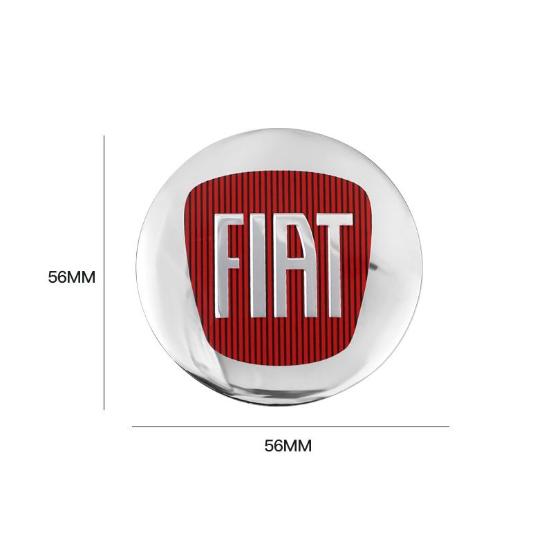 4Pcs Car Wheel Stickers 56mm Auto Center Hub Cap Decal For FIAT Abarth 500 Tipo FR Panda Argo Freemont Viaggio Bravo Punto Doblo