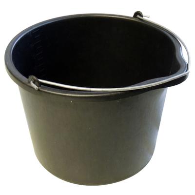 Bucket, Container, Construction, Plastic, Black, Capacity ABUD5 20