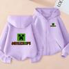 Kids Cardigan Sweatshirt Girls Boy 3-12 Years Hoodie Zipper Style Popular Cartoon Game Sports Casual Fashion Loose Coat Clothing