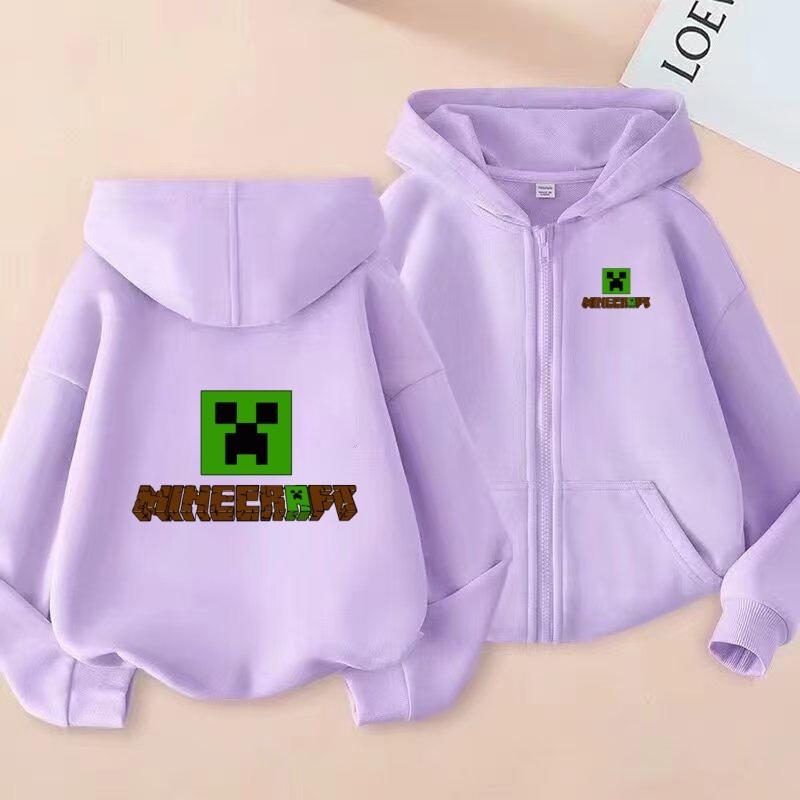 Kids Cardigan Sweatshirt Girls Boy 3-12 Years Hoodie Zipper Style Popular Cartoon Game Sports Casual Fashion Loose Coat Clothing