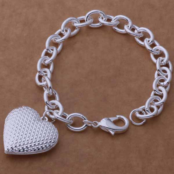 925 Silver Bracelet Heart High Quality Romance Chain For Woman Men Fashion Engagement Party Wedding Jewelry Gift