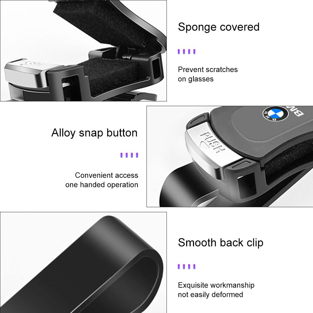 AAAOS1 Car Visor Glasses Storage Clip Sunglasses Holder for BMW X1 X3 X4 X5 X6 F15 F16 1 3 5 6 7 Series G30 G32 G11 F48 F39 520 525 320