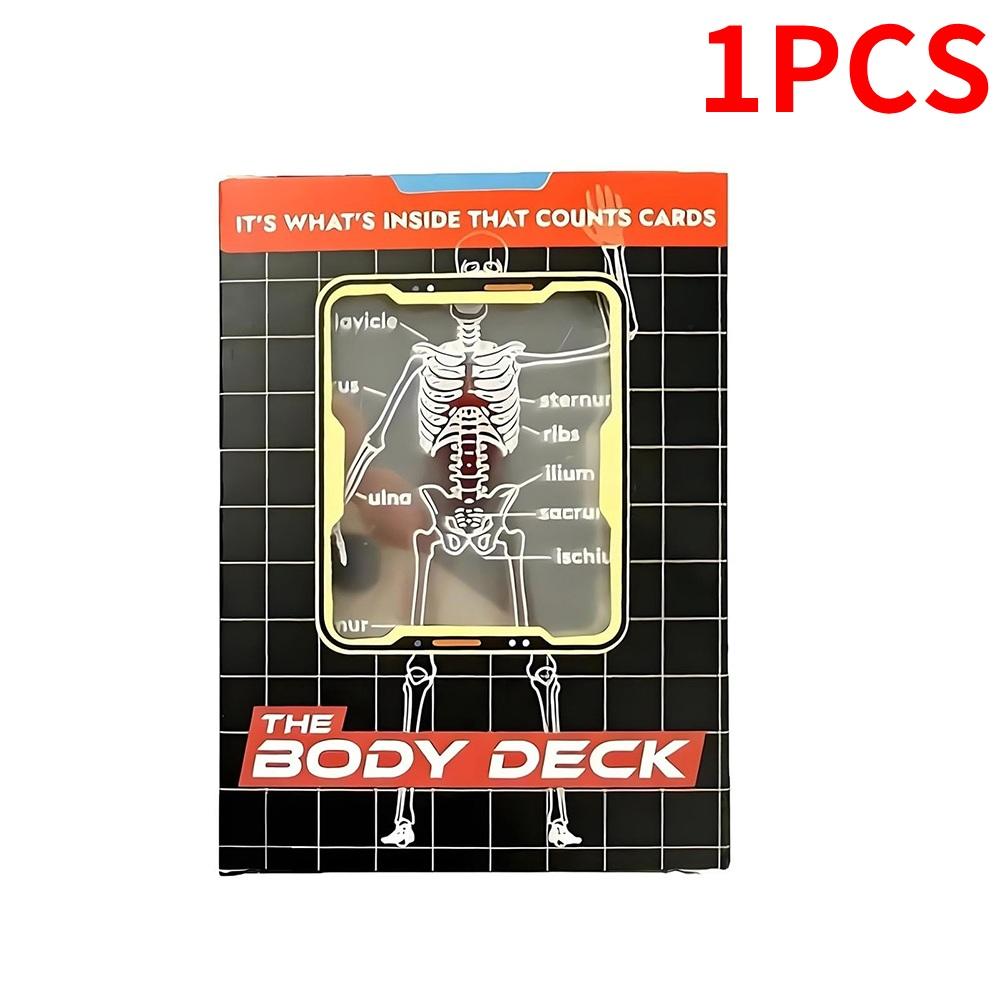 Игральные карты Анатомия человека Игральные карты Срез тела Игральные Смешные Прозрачные Откройте Чудеса Тела Колода для студента-медика