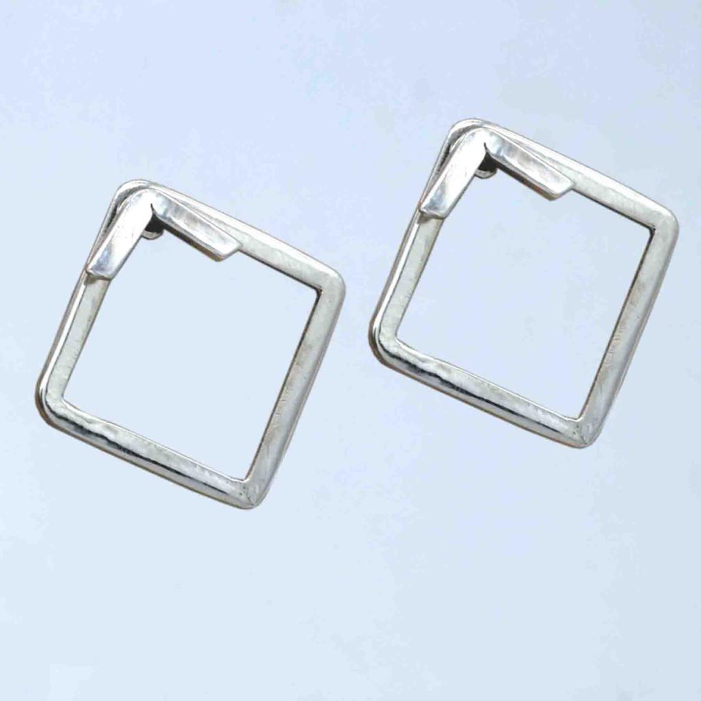 Серьги-жакеты из стерлингового серебра 925 пробы с квадратными ушками, серьги ручной работы спереди и сзади, подарок для нее