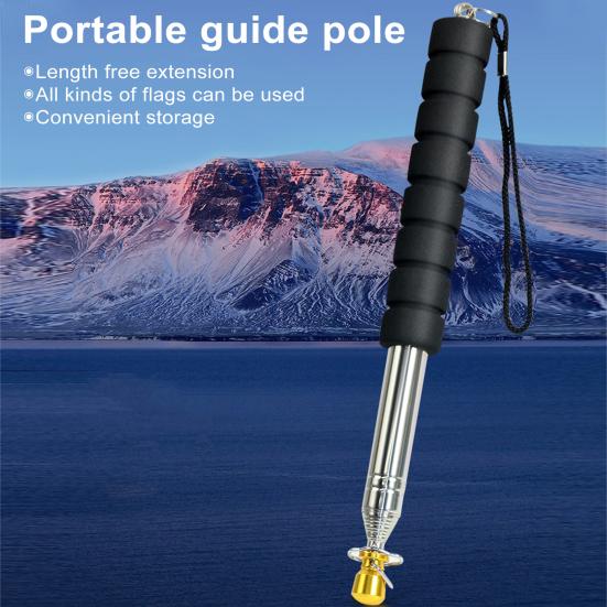 200/300 см телескопический флагшток для туристического гида с нескользящей губчатой ручкой, прочный