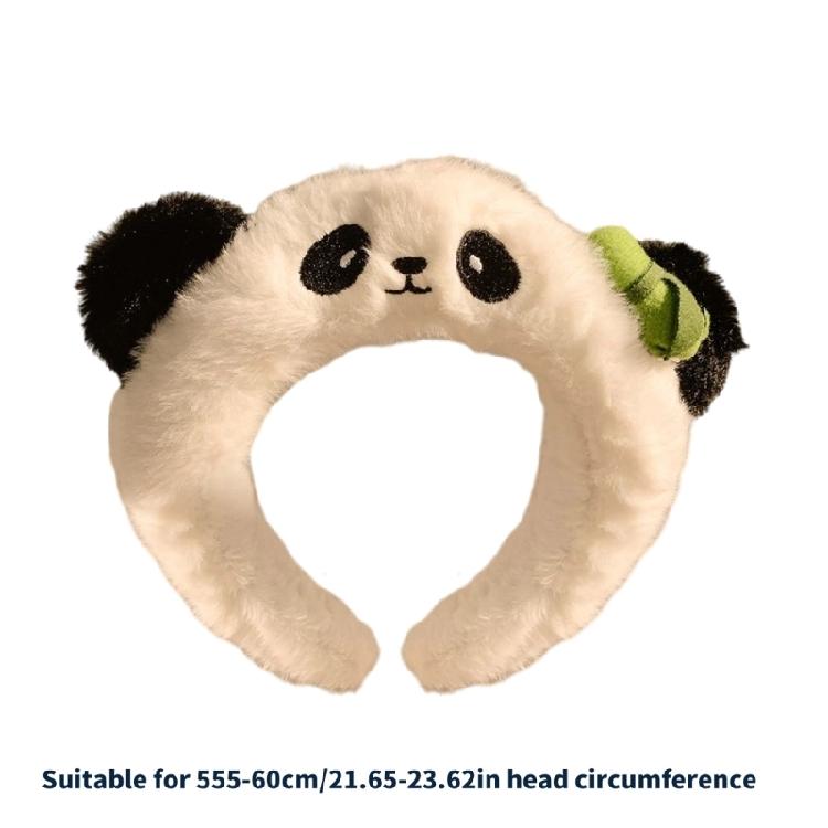 Light weight Panda Plush Hairband Washing Children Headbands Adjustable Headwear for Children Teens and Panda Fans