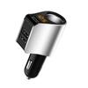 Автомобильное зарядное устройство с тремя портами USB, светодиодный дисплей, розетка для определения напряжения, автомобильное зарядное устройство для мобильного телефона, автомобильное зарядное устройство от прикуривателя