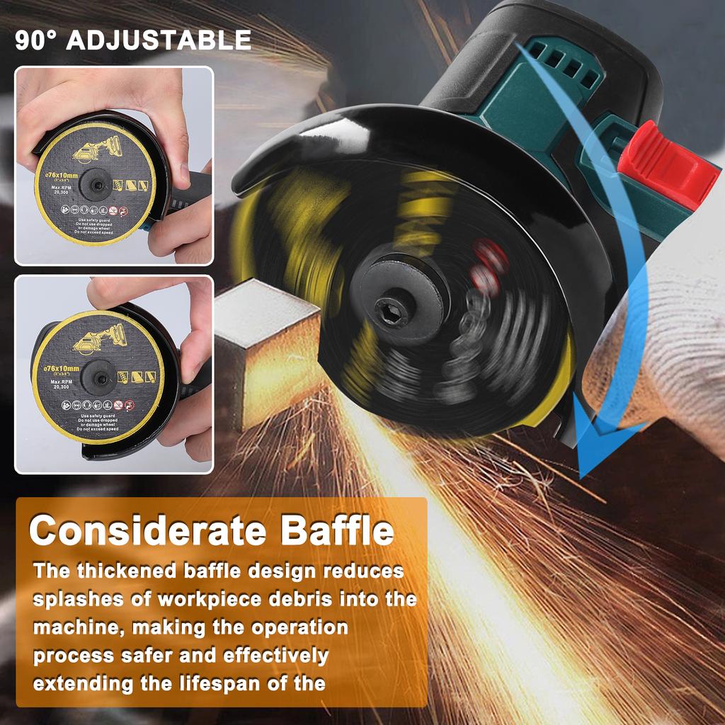 3inch Mini Multifunctional Angle Grinding Machine Handheld Lithium Angle Grinder Household Electric Grinding Tool
