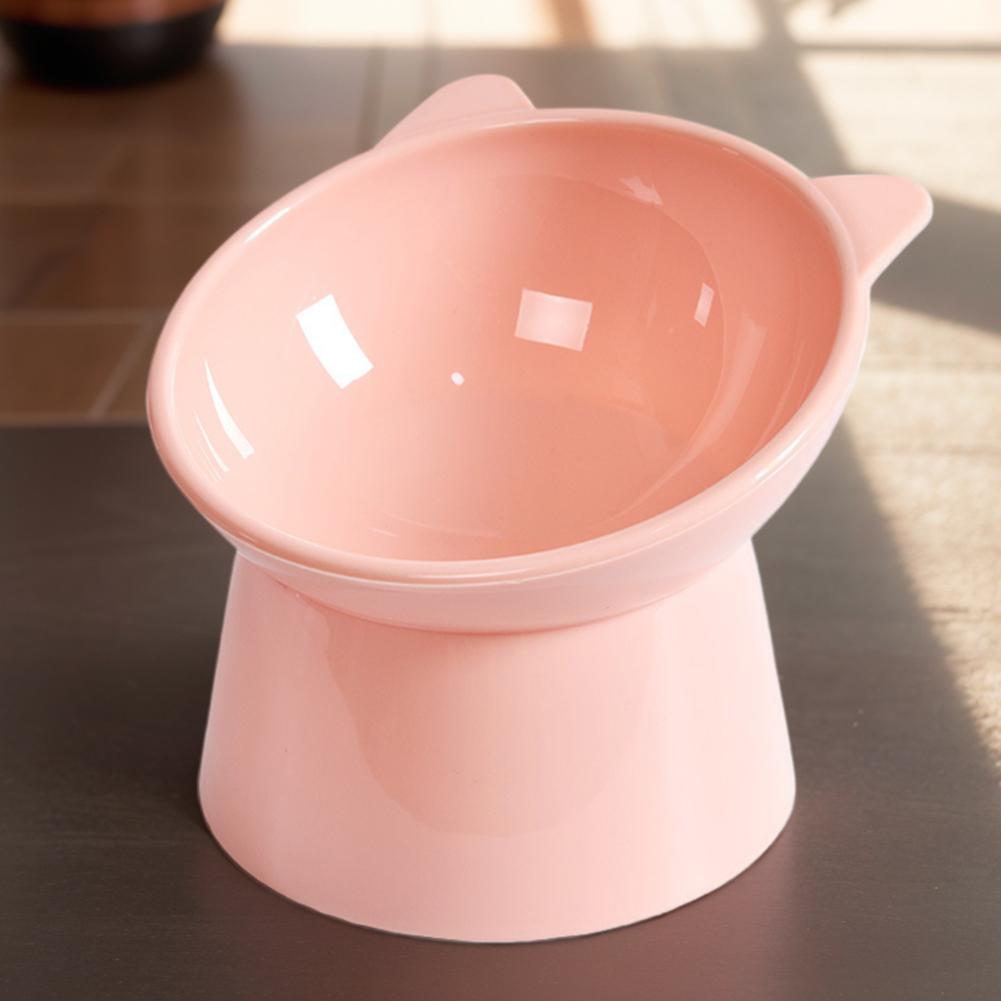 Tilted Cat Food Bowl Elevated Cat Bowl Ergonomic Tall Dog Bowl Anti Vomiting Plastic Feeding Bowl Non Slip for Flat- Faced Cats