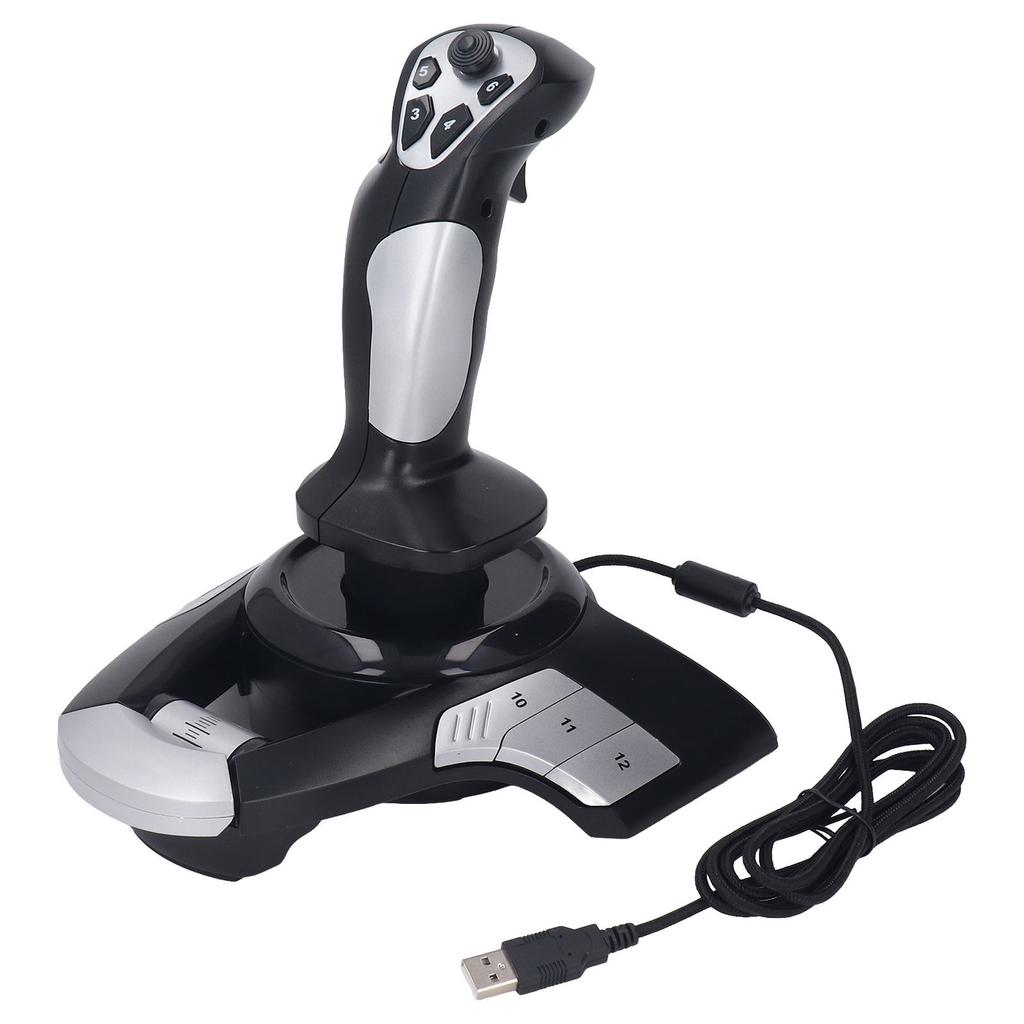 Flight Joystick Controller 3D USB Wired Flight Simulator Stick Joystick Controller with Vibration