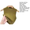 Women Knitted Vest Tops Slim Fit Half-High Collar Sleeveless Top Solid Color Stretchy Knit Blouse Daily Wear
