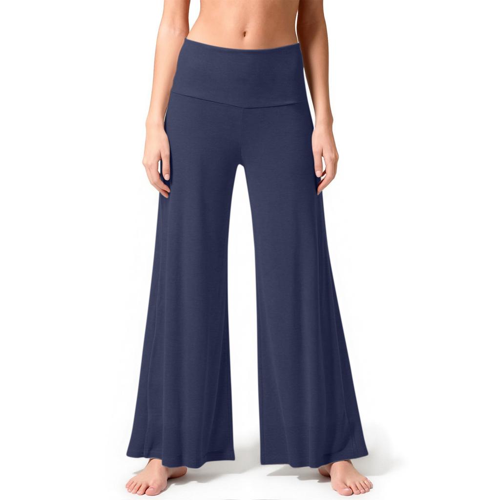 Women’s Wide Leg Yoga Pants High Waist Stretchy Flare Lounge Pants Soft Comfy Relaxed Fit for Daily Wear and Exercise