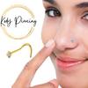 KODY PIERCING 9K Piercing Nose Screw In Solid Gold And Precious Stones Round Crystal CZ 2,5mm - Quality Piercing