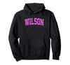 Wilson North Carolina NC Vintage Athletic Sports Pink Design Hoodie