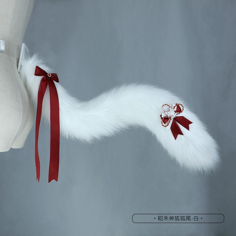 Anime Cosplay Fox Ear Headband Tail Set Style Adults Faux Fur Animal Ears Costume Accessory