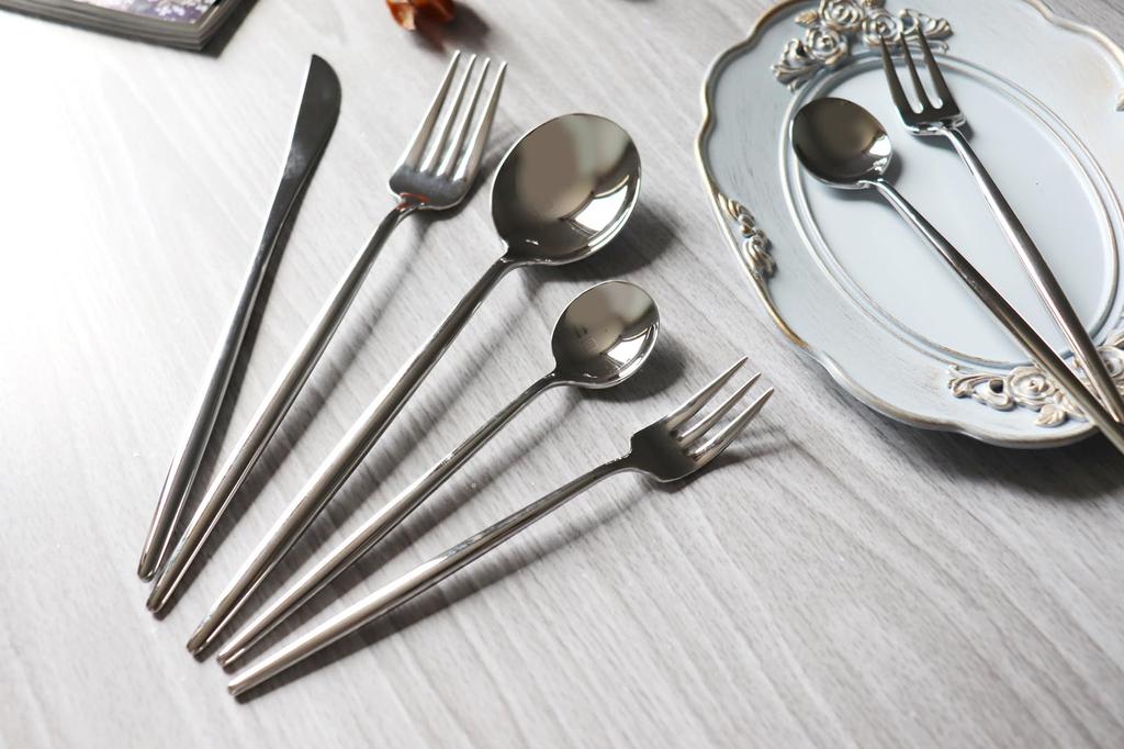 Porto" Dessert Set 6pc (Mirror) PRT-1