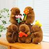 25 см Капибара Плюшевая Симуляция Капибары Аниме Пушистая Игрушка Растение Набитая Кукла Праздничные Аксессуары Декоративная Подушка для Детей