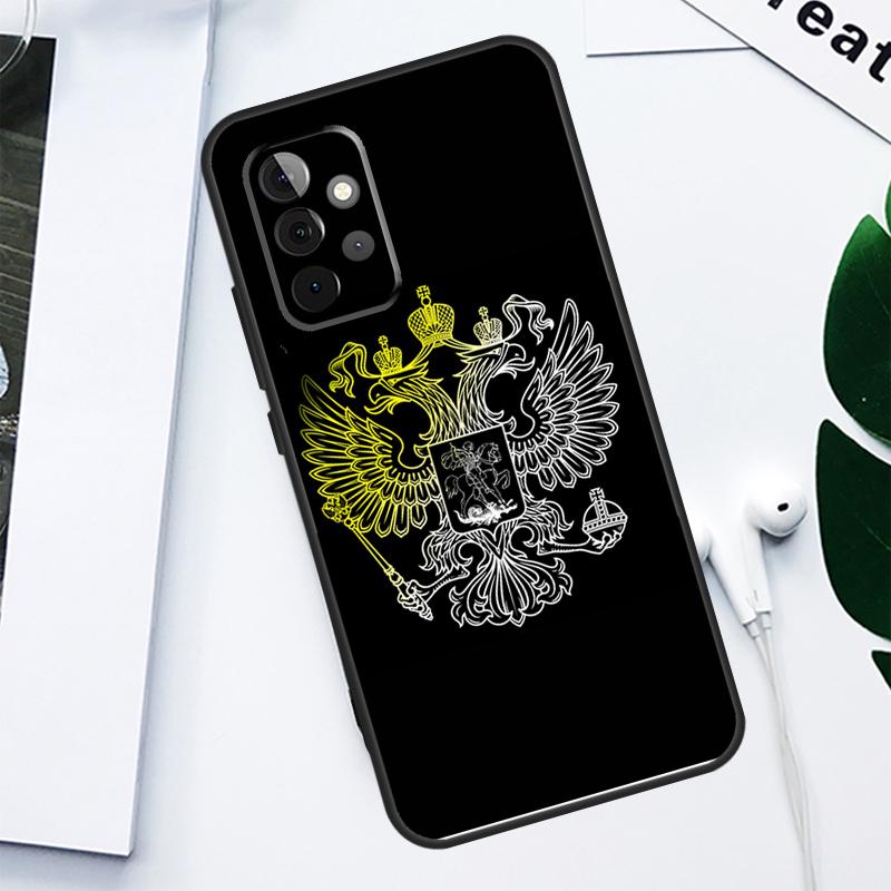 Russia Coat of Arms For Samsung Galaxy A52 A22 A32 A54 A34 A14 A55 A35 A15 A53 A33 A13 A05 A06 A16 Phone Case