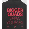Gymshark Толстовка с капюшоном Bigger Quads Than Your Ex Brushed Black B2b3n Bb2j