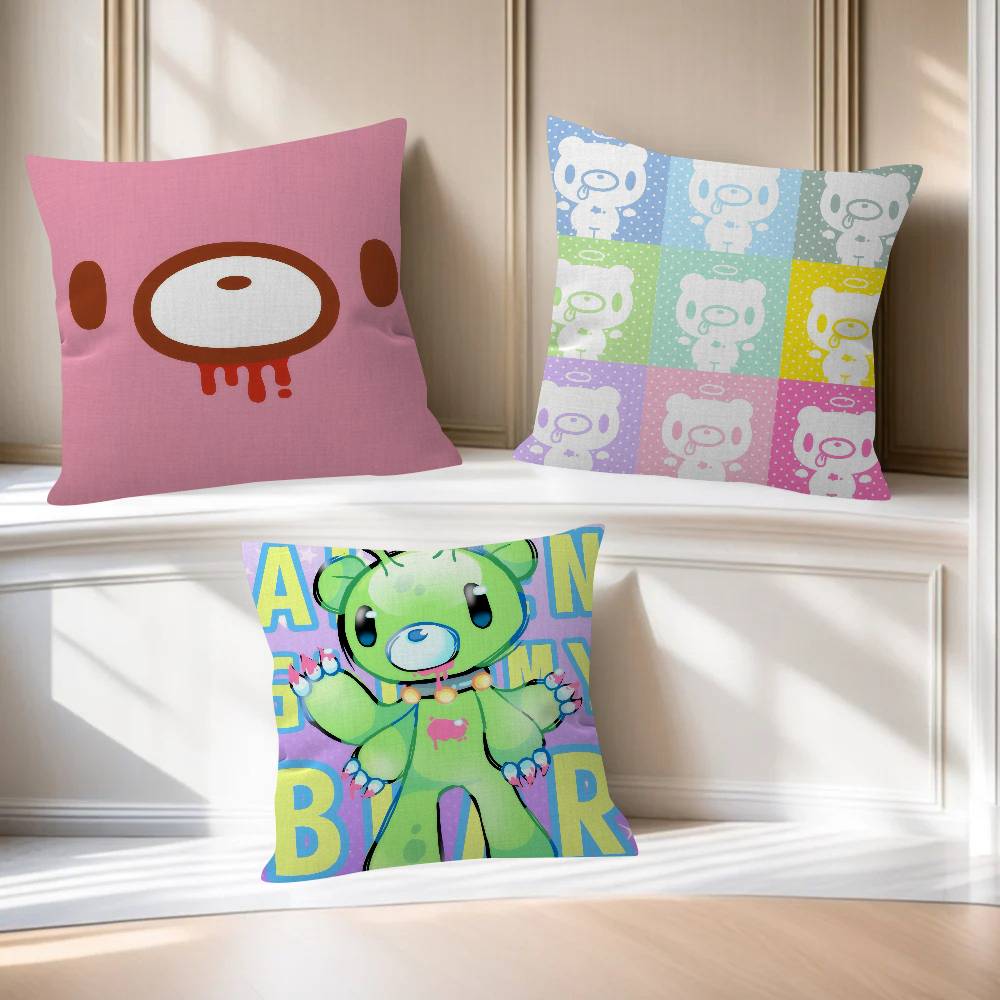 Cartoon GGloomy Bear Pillow Cover for Bedroom Room and Living Room Sofa Decorative Cushion Cover