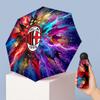 AC Milan Рисунок Печатный Мини 5 Сложений 8 Спиц Компактный Зонт Ветрозащитный Водонепроницаемый Легкий Портативный Складной